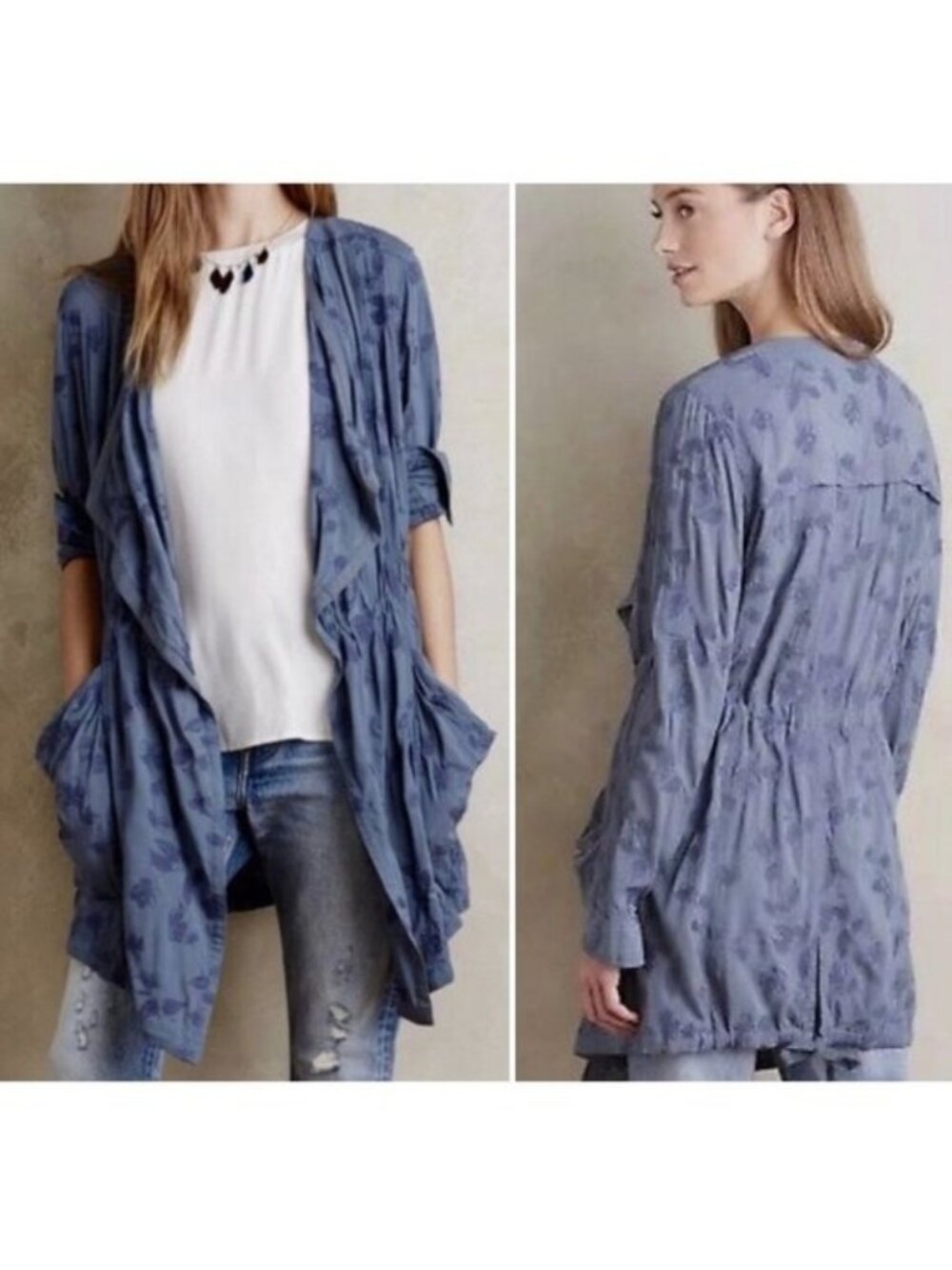 Anthropologie Hei Hei Floral Embroidered Kimono Jacket – Size S